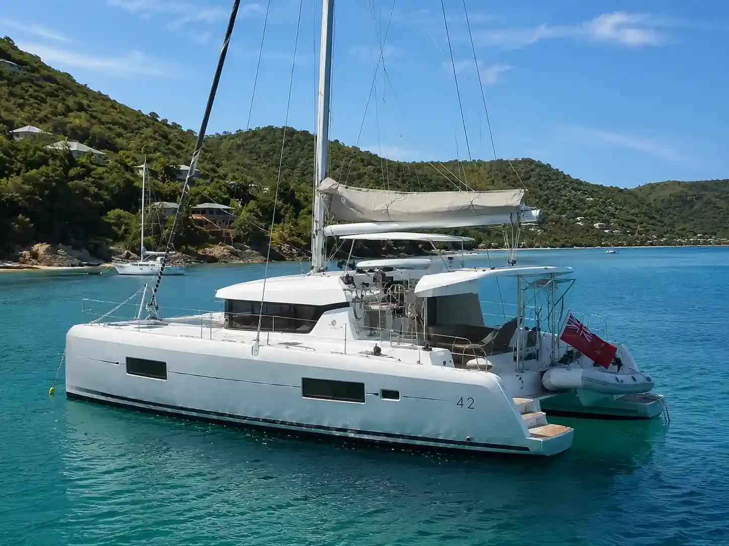 Lagoon 42 in Tyrell Bay, Carriacou